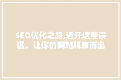 SEO优化之路,避开这些误区，让你的网站脱颖而出