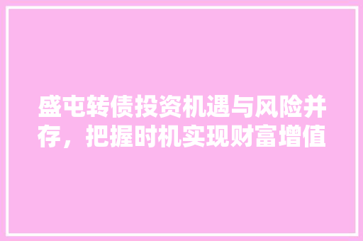 盛屯转债投资机遇与风险并存，把握时机实现财富增值