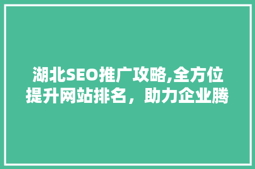 湖北SEO推广攻略,全方位提升网站排名，助力企业腾飞