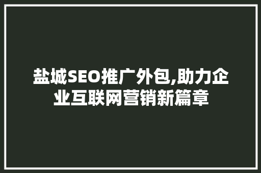 盐城SEO推广外包,助力企业互联网营销新篇章
