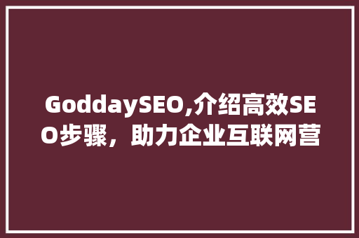 GoddaySEO,介绍高效SEO步骤，助力企业互联网营销腾飞  第1张