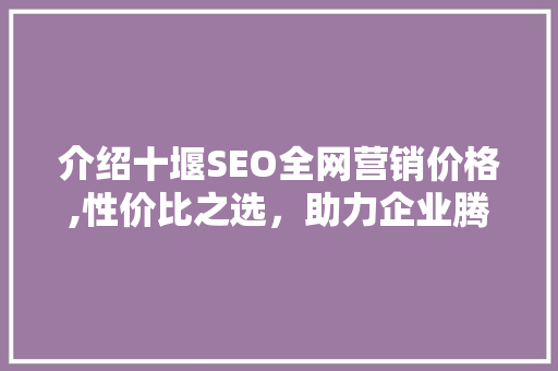 介绍十堰SEO全网营销价格,性价比之选，助力企业腾飞