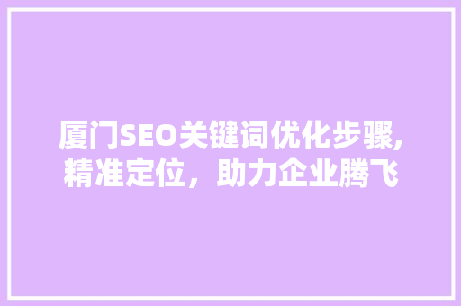 厦门SEO关键词优化步骤,精准定位，助力企业腾飞