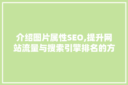 介绍图片属性SEO,提升网站流量与搜索引擎排名的方法