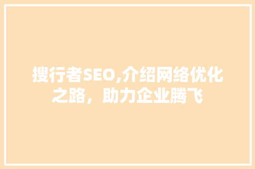 搜行者SEO,介绍网络优化之路，助力企业腾飞
