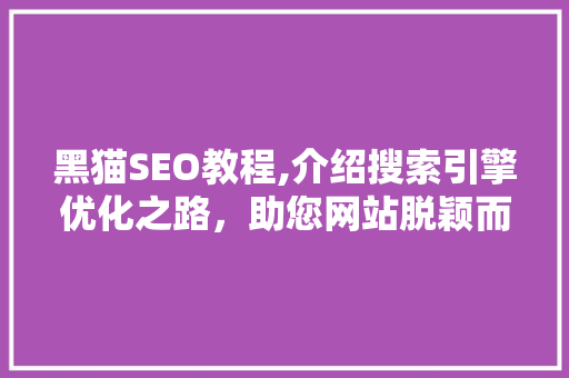 黑猫SEO教程,介绍搜索引擎优化之路，助您网站脱颖而出