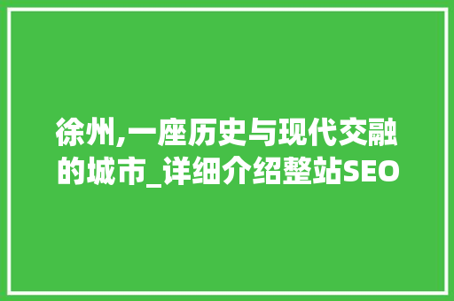 徐州,一座历史与现代交融的城市_详细介绍整站SEO步骤
