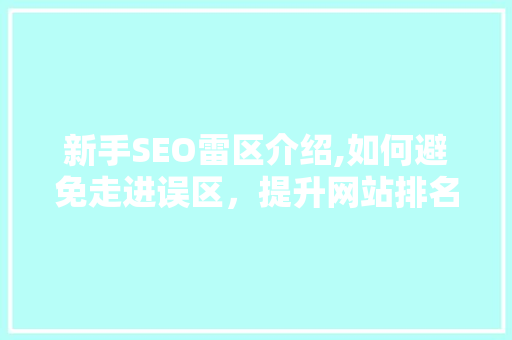 新手SEO雷区介绍,如何避免走进误区，提升网站排名