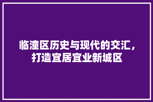 临潼区历史与现代的交汇，打造宜居宜业新城区