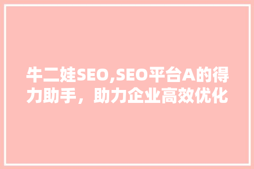 牛二娃SEO,SEO平台A的得力助手，助力企业高效优化  第1张