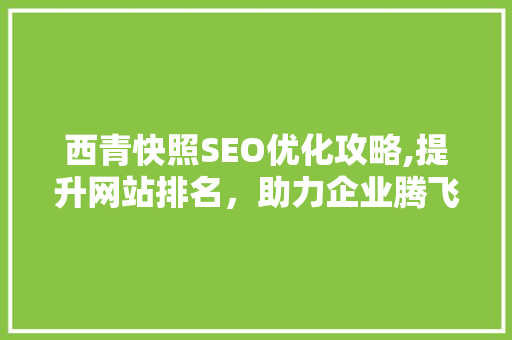 西青快照SEO优化攻略,提升网站排名，助力企业腾飞