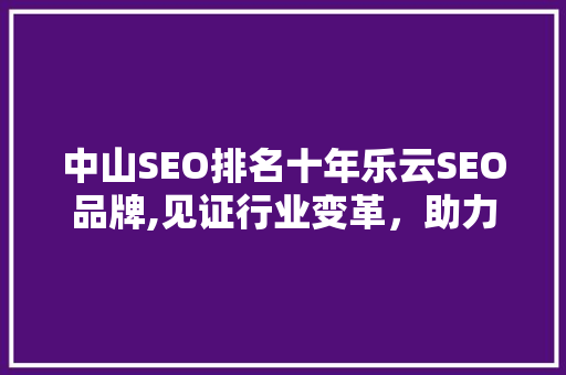 中山SEO排名十年乐云SEO品牌,见证行业变革，助力企业腾飞