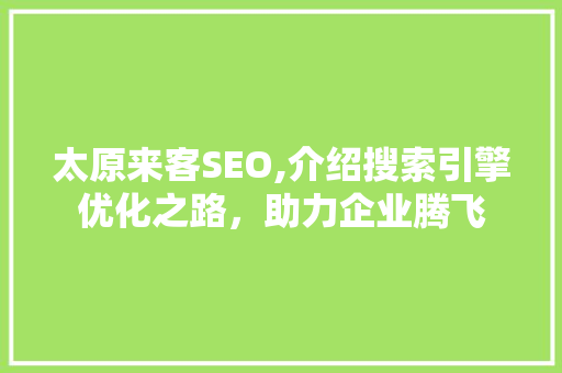 太原来客SEO,介绍搜索引擎优化之路，助力企业腾飞  第1张