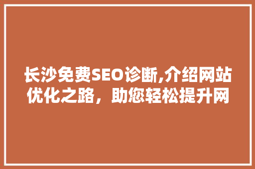 长沙免费SEO诊断,介绍网站优化之路，助您轻松提升网站排名