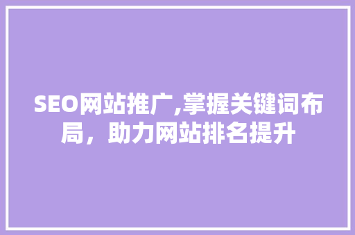 SEO网站推广,掌握关键词布局，助力网站排名提升