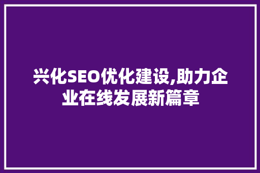 兴化SEO优化建设,助力企业在线发展新篇章