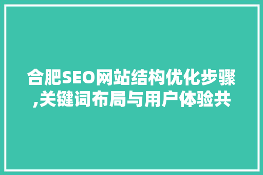 合肥SEO网站结构优化步骤,关键词布局与用户体验共赢之路