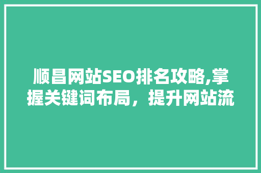 顺昌网站SEO排名攻略,掌握关键词布局，提升网站流量与影响力