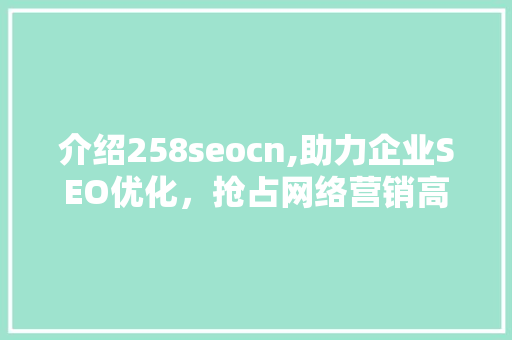介绍258seocn,助力企业SEO优化，抢占网络营销高地