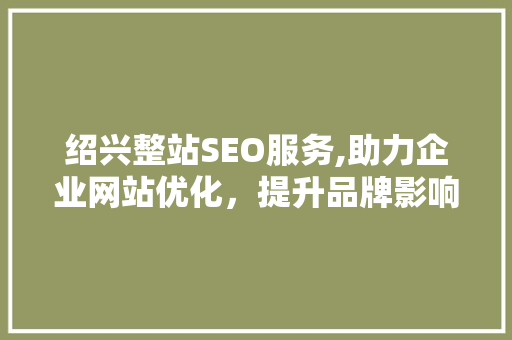 绍兴整站SEO服务,助力企业网站优化，提升品牌影响力