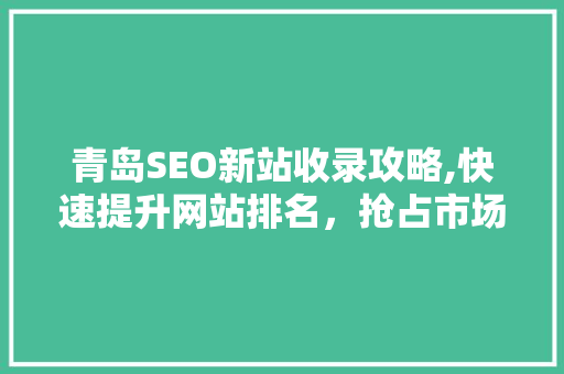 青岛SEO新站收录攻略,快速提升网站排名，抢占市场先机