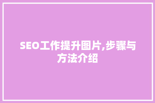 SEO工作提升图片,步骤与方法介绍
