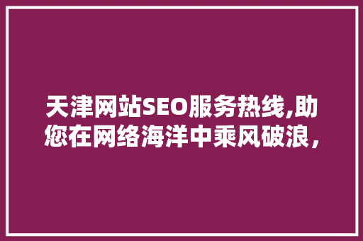 天津网站SEO服务热线,助您在网络海洋中乘风破浪，抢占市场先机
