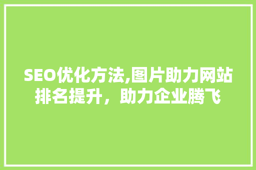 SEO优化方法,图片助力网站排名提升，助力企业腾飞