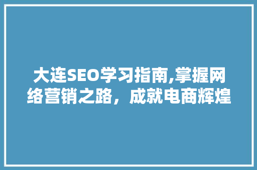 大连SEO学习指南,掌握网络营销之路，成就电商辉煌