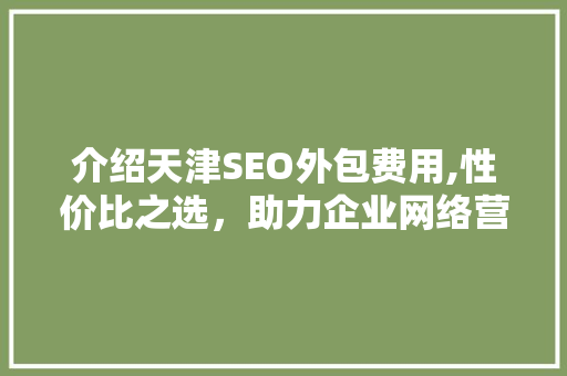 介绍天津SEO外包费用,性价比之选，助力企业网络营销腾飞