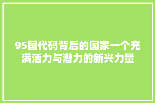 95国代码背后的国家一个充满活力与潜力的新兴力量