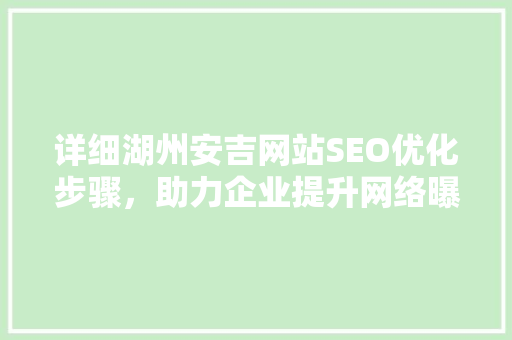 详细湖州安吉网站SEO优化步骤，助力企业提升网络曝光度