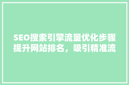 SEO搜索引擎流量优化步骤提升网站排名，吸引精准流量