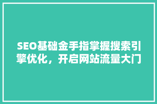 SEO基础金手指掌握搜索引擎优化，开启网站流量大门
