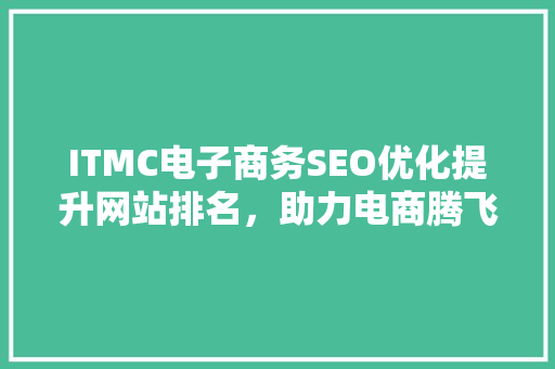ITMC电子商务SEO优化提升网站排名，助力电商腾飞