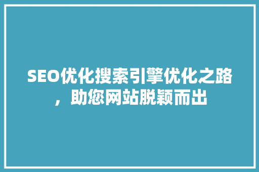 SEO优化搜索引擎优化之路，助您网站脱颖而出
