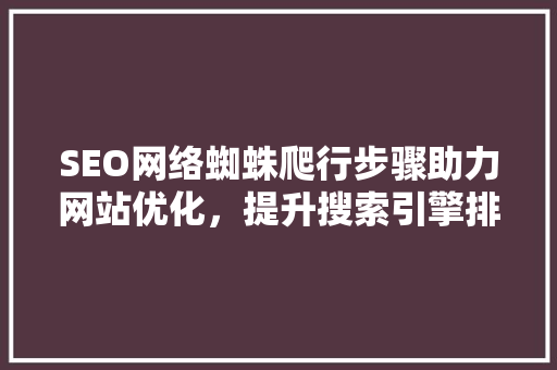 SEO网络蜘蛛爬行步骤助力网站优化，提升搜索引擎排名