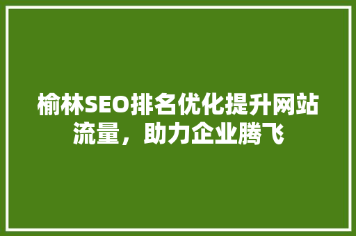 榆林SEO排名优化提升网站流量，助力企业腾飞