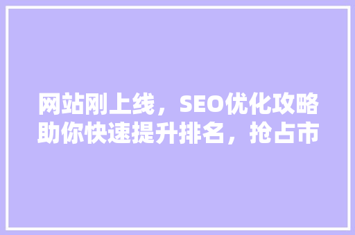 网站刚上线，SEO优化攻略助你快速提升排名，抢占市场先机