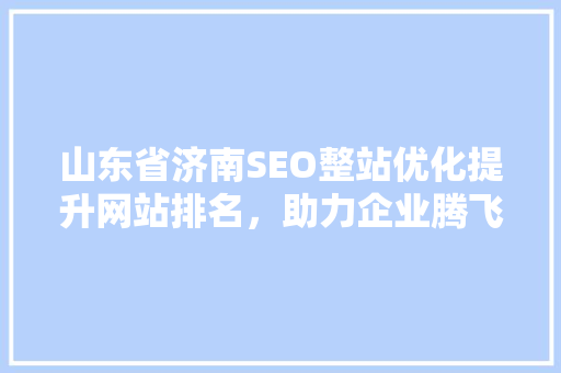 山东省济南SEO整站优化提升网站排名，助力企业腾飞