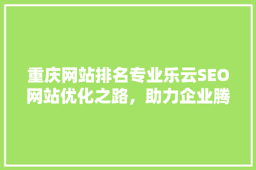 重庆网站排名专业乐云SEO网站优化之路，助力企业腾飞