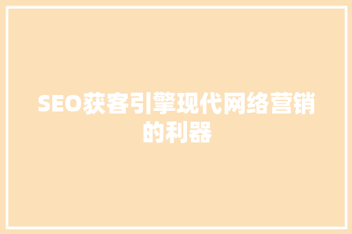 SEO获客引擎现代网络营销的利器