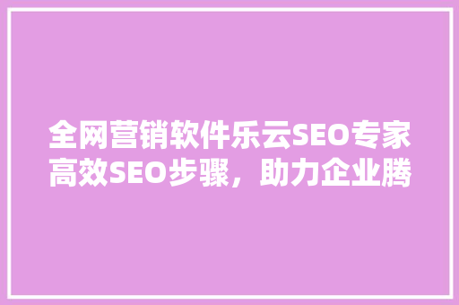 全网营销软件乐云SEO专家高效SEO步骤，助力企业腾飞