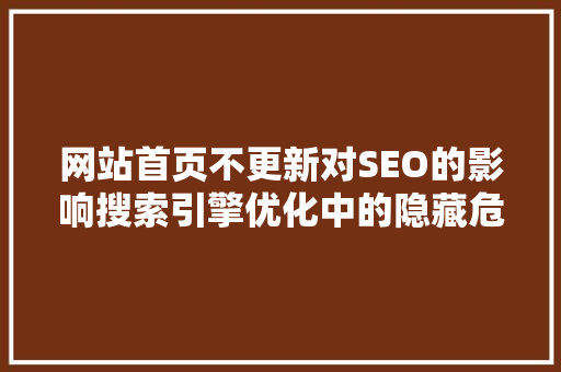 网站首页不更新对SEO的影响搜索引擎优化中的隐藏危机