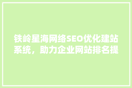 铁岭星海网络SEO优化建站系统，助力企业网站排名提升  第1张