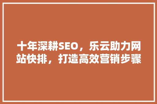 十年深耕SEO，乐云助力网站快排，打造高效营销步骤