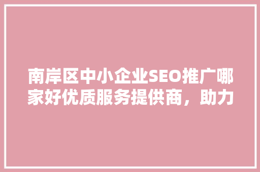 南岸区中小企业SEO推广哪家好优质服务提供商，助力企业腾飞