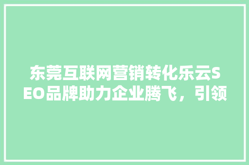 东莞互联网营销转化乐云SEO品牌助力企业腾飞，引领行业风向标