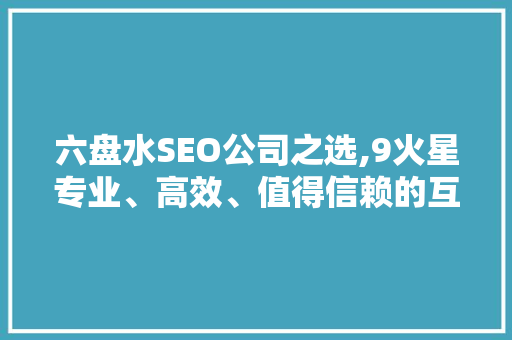 六盘水SEO公司之选,9火星专业、高效、值得信赖的互联网营销伙伴