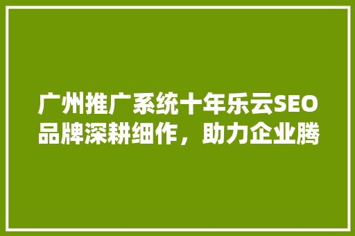 广州推广系统十年乐云SEO品牌深耕细作，助力企业腾飞